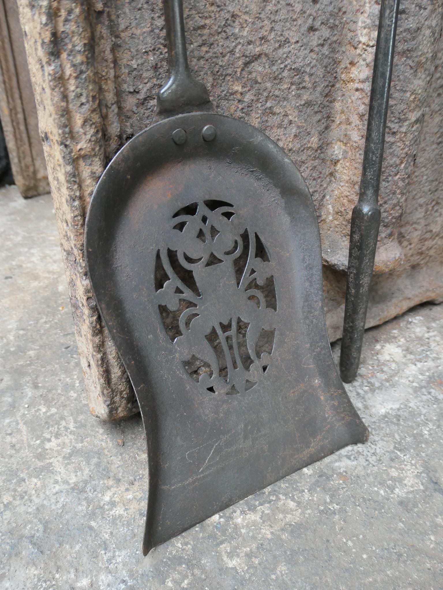 18/19th C. English Georgian Fireplace Tools For Sale 8