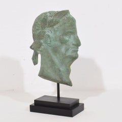 Busto da gran turismo in bronzo del XVIII/XIX secolo raffigurante un imperatore romano