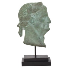 18/19th Century Italian Bronze Grand Tour Bust Representing A Roman Emperor