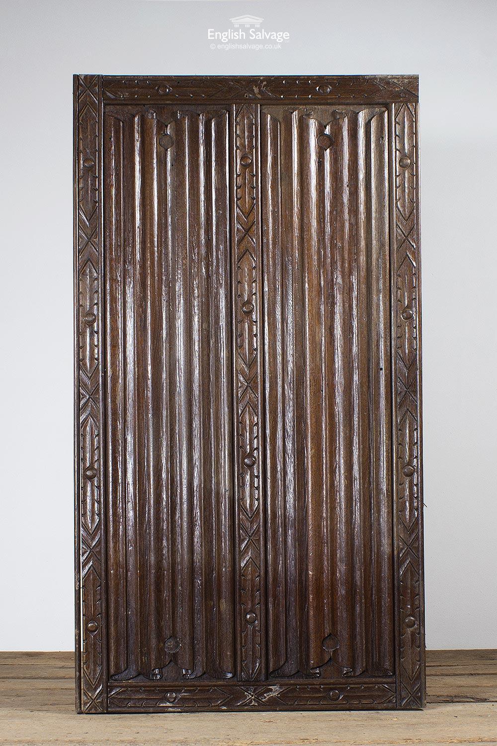 18th Century and Earlier 18th-19th Century Linen Fold Oak Room Panelling For Sale