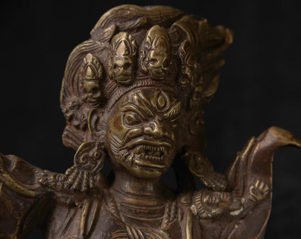 18/19th Mongolian Buddhist Protective Deity- Large, Fierce, Animated, Powerful For Sale 5