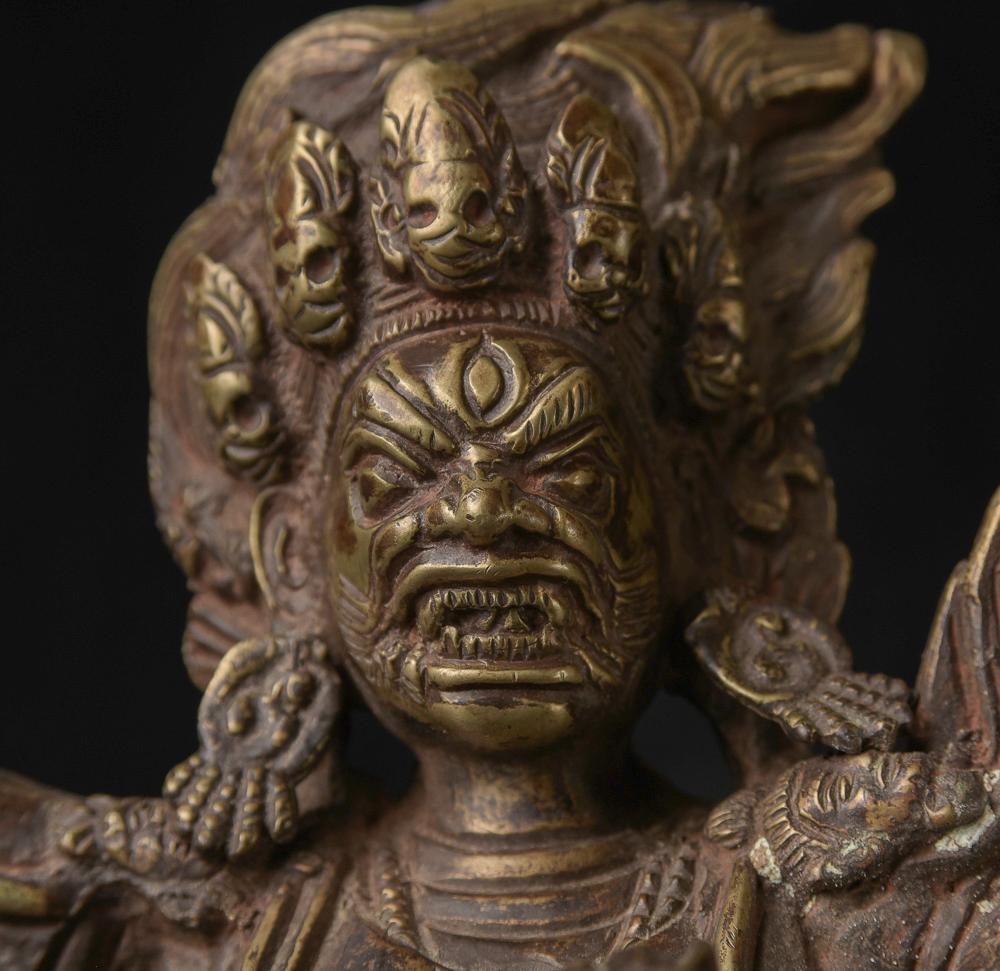 18/19th Mongolian Buddhist Protective Deity- Large, Fierce, Animated, Powerful For Sale 6