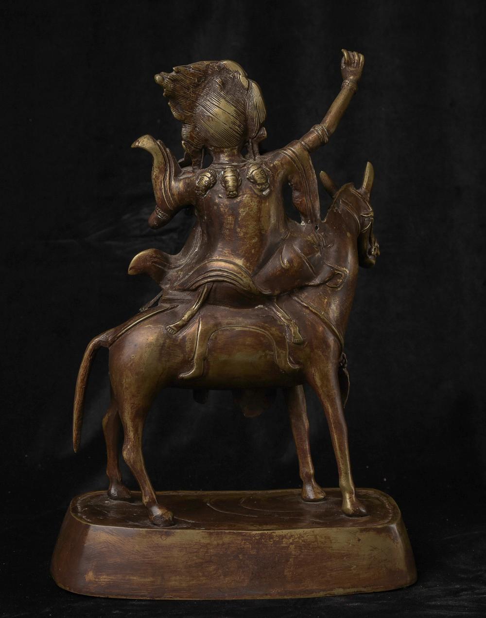 18/19th Mongolian Buddhist Protective Deity- Large, Fierce, Animated, Powerful In Good Condition For Sale In Ukiah, CA