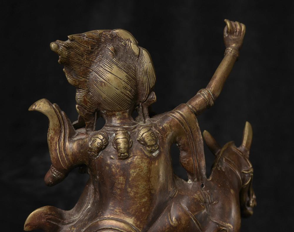 18th Century and Earlier 18/19th Mongolian Buddhist Protective Deity- Large, Fierce, Animated, Powerful For Sale