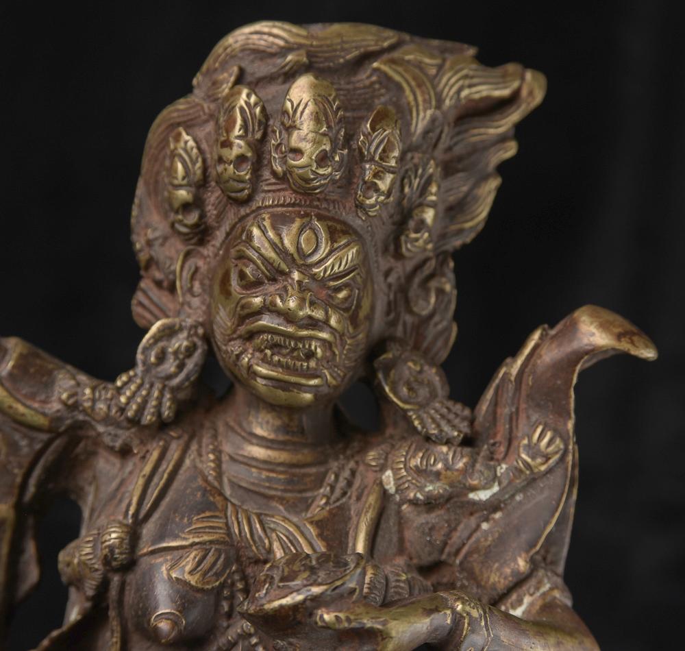 18/19th Mongolian Buddhist Protective Deity- Large, Fierce, Animated, Powerful For Sale 1