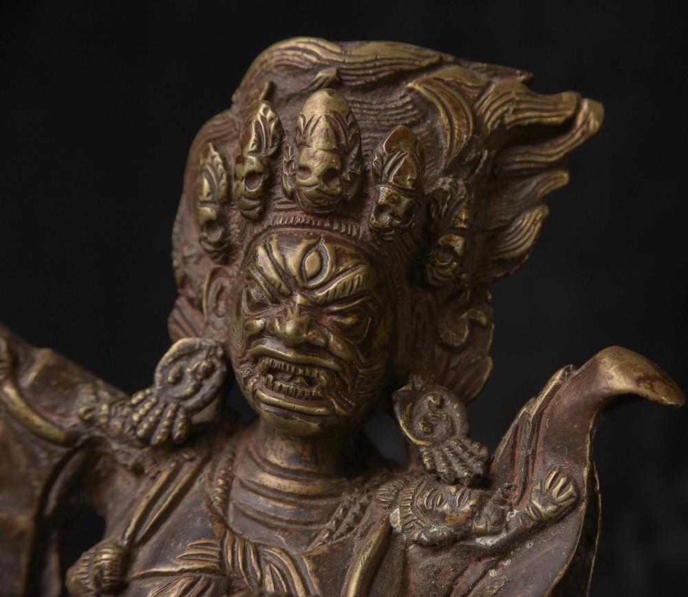 18/19th Mongolian Buddhist Protective Deity- Large, Fierce, Animated, Powerful For Sale 3