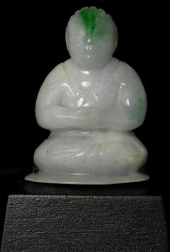 18/19thC Chinese Jadite Jade Buddha, Fine, Special! - 7730