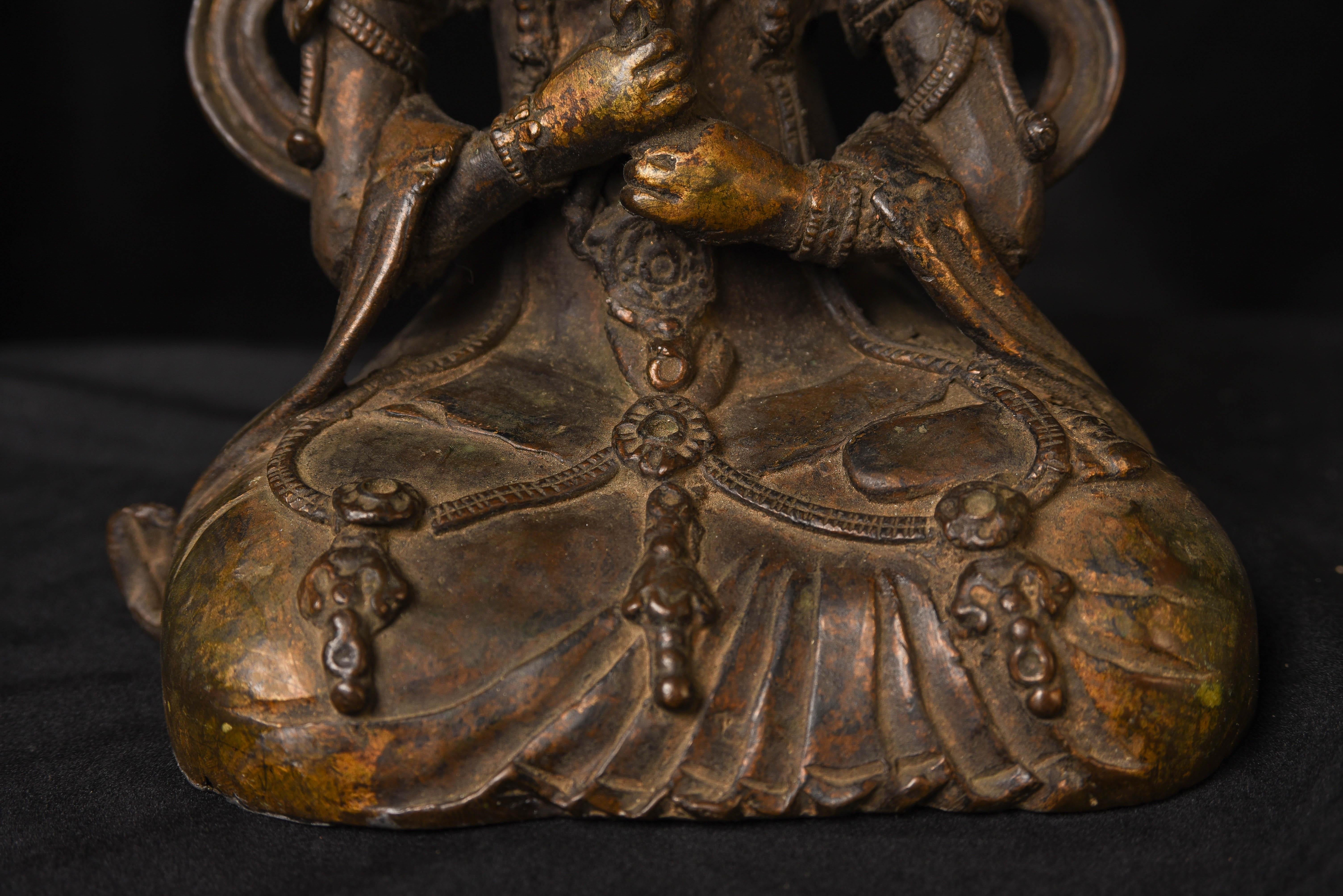 19thC or earlier Korean or Chinese Bronze Bodhisattva Vairocana, 5828 5