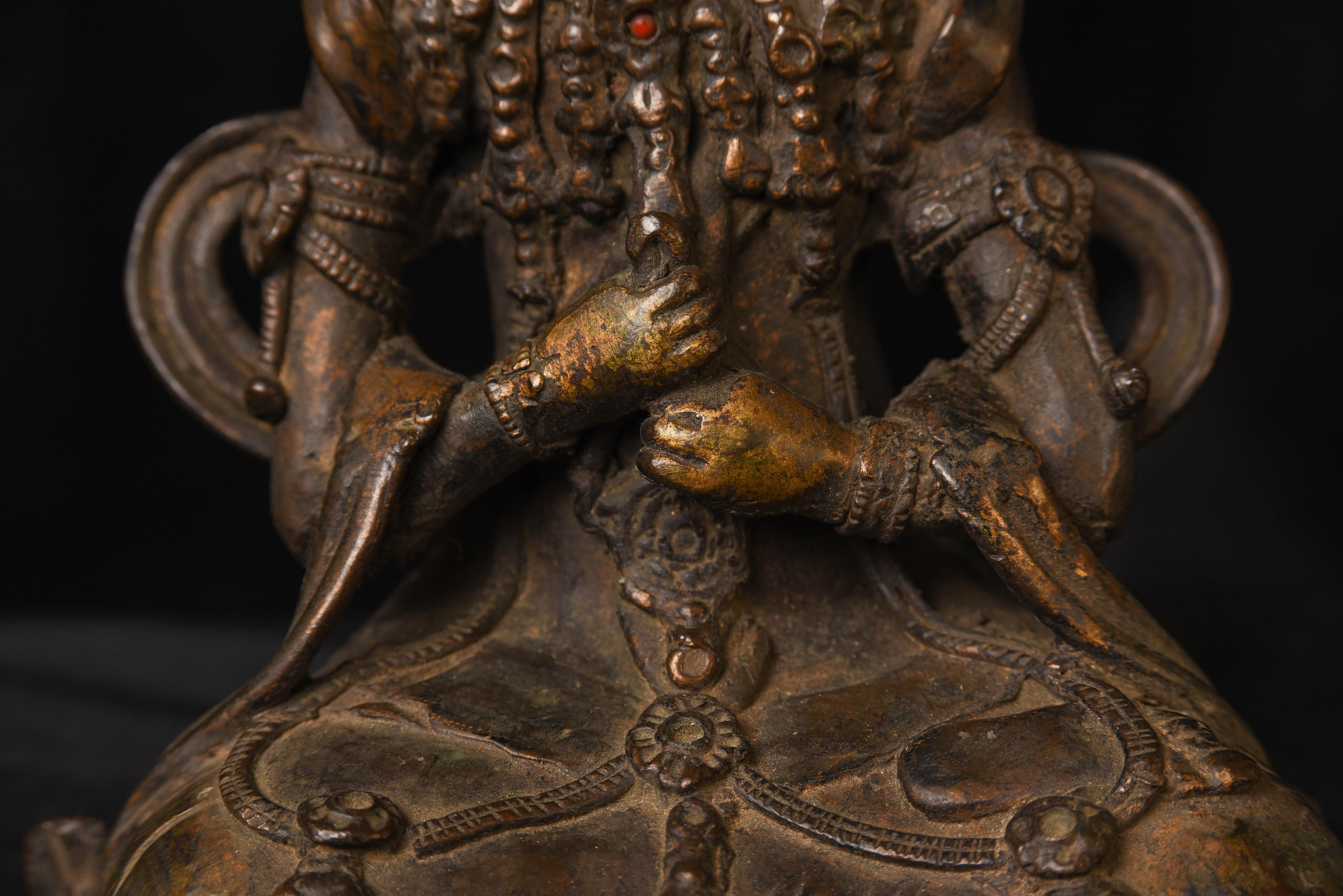 19thC or earlier Korean or Chinese Bronze Bodhisattva Vairocana, 5828 6