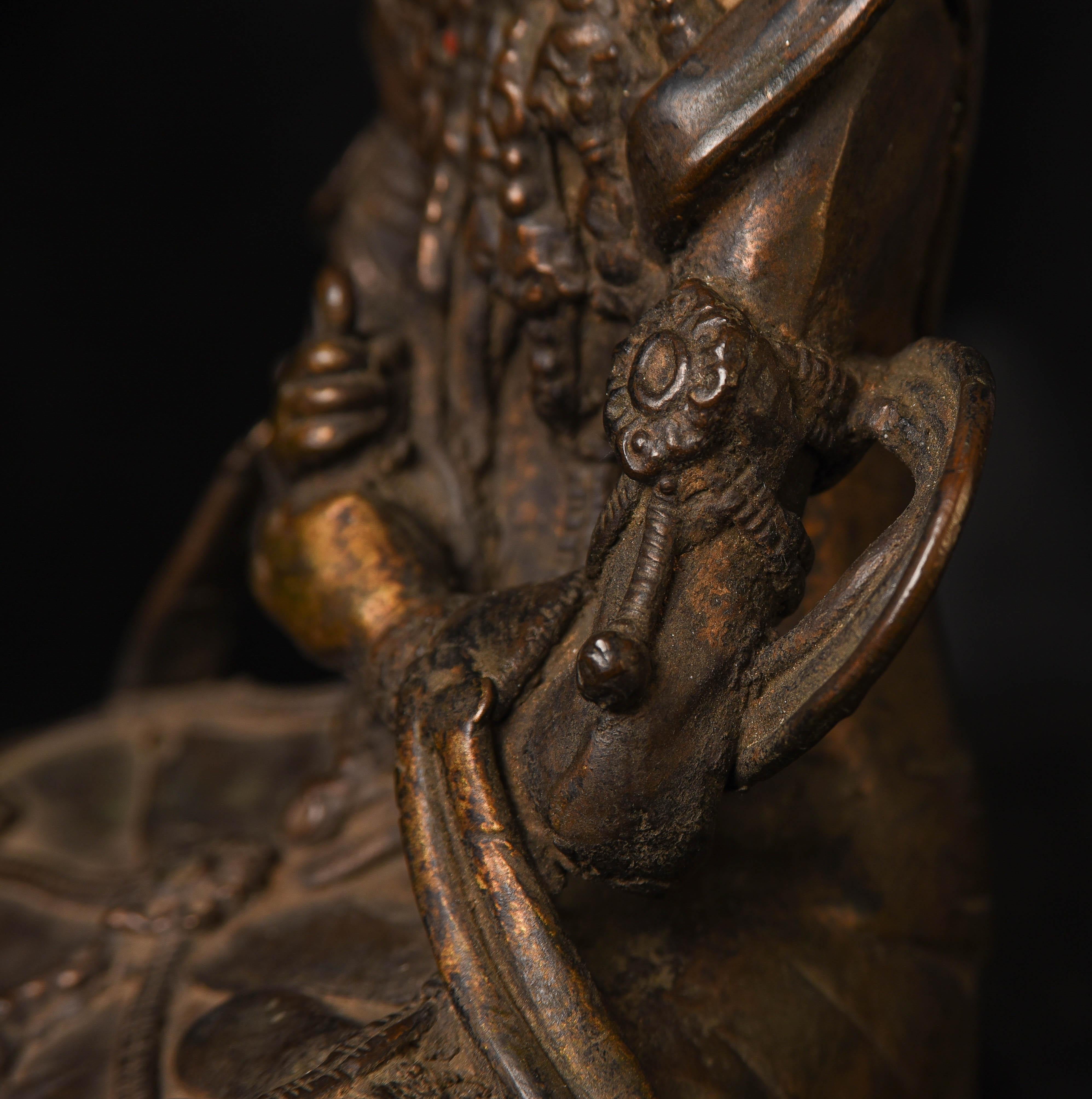 19thC or earlier Korean or Chinese Bronze Bodhisattva Vairocana, 5828 11