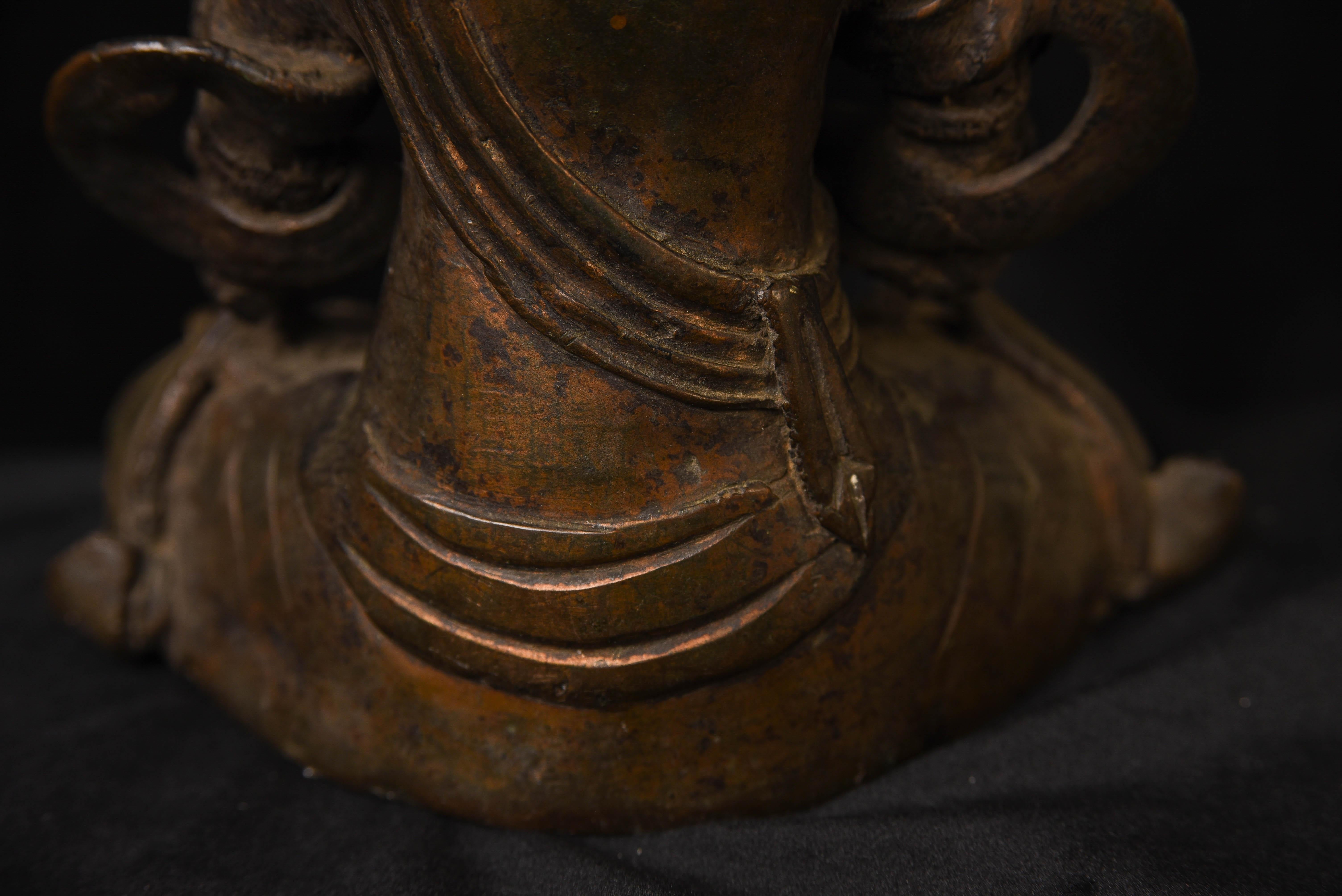 19thC or earlier Korean or Chinese Bronze Bodhisattva Vairocana, 5828 13