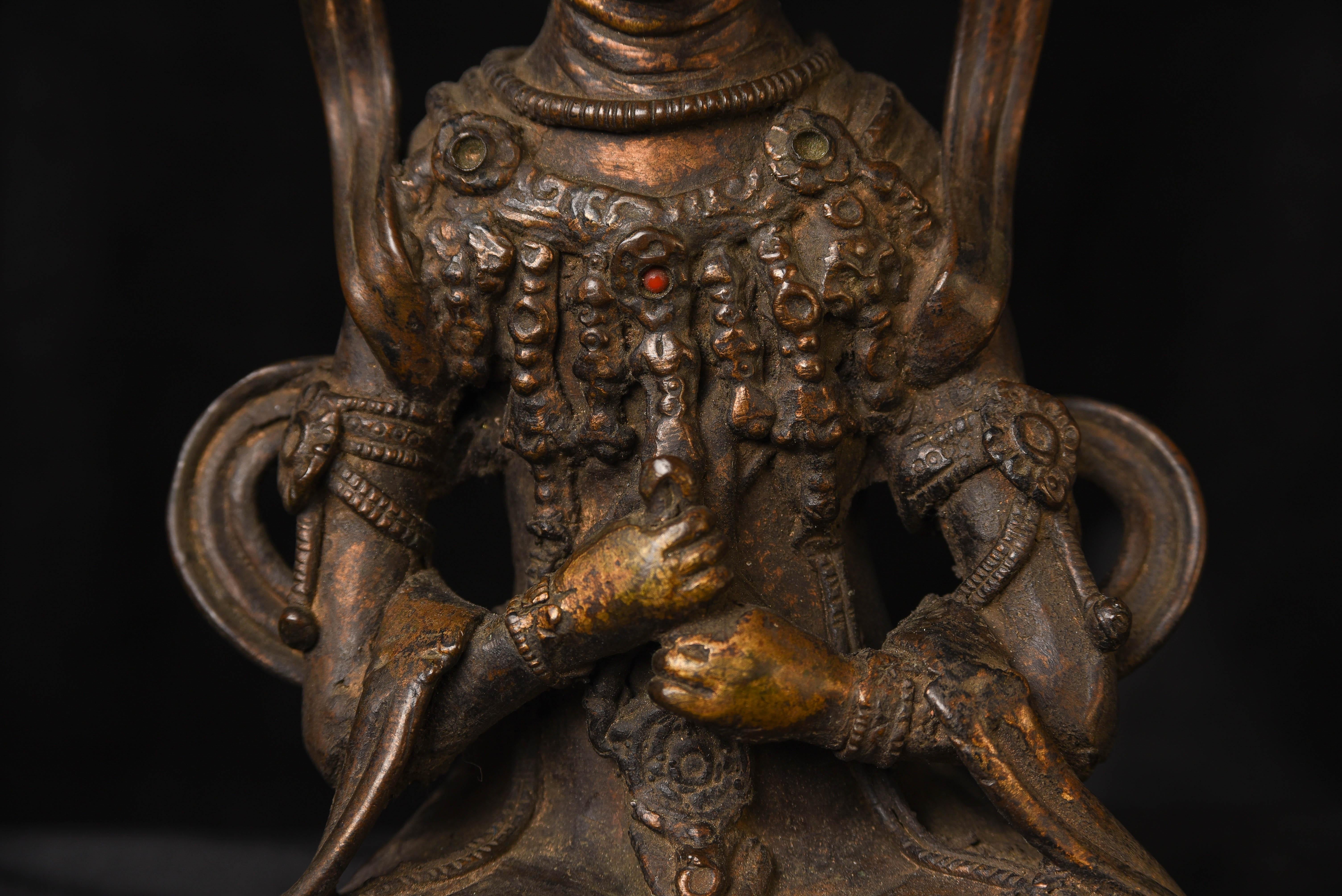 19thC or earlier Korean or Chinese Bronze Bodhisattva Vairocana, 5828 4