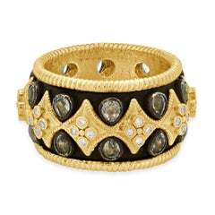 18-22 Karat Gelbgold & Sterlingsilber Saphir und Diamant-Ring