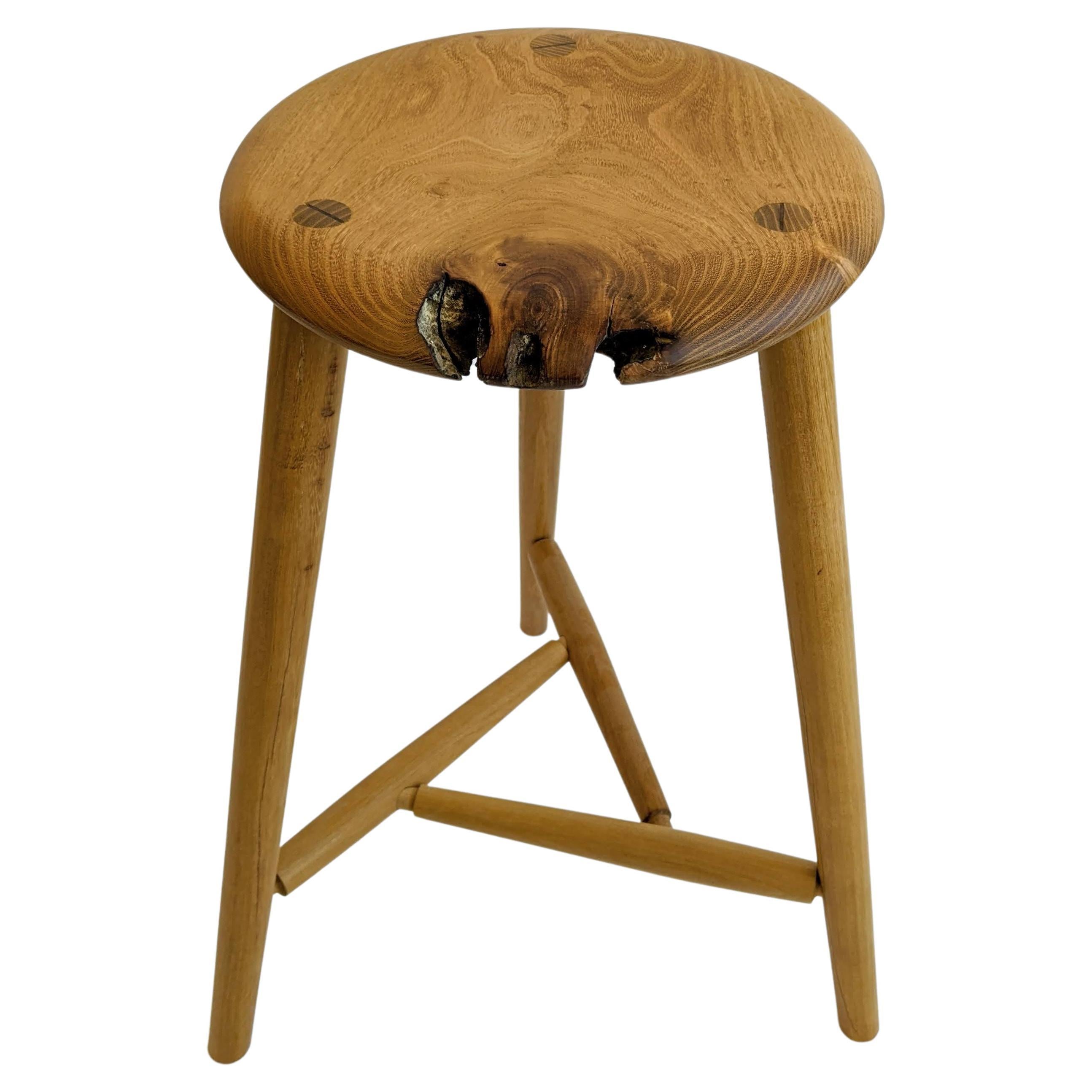 18" 3 Legged Stool in Locust  For Sale