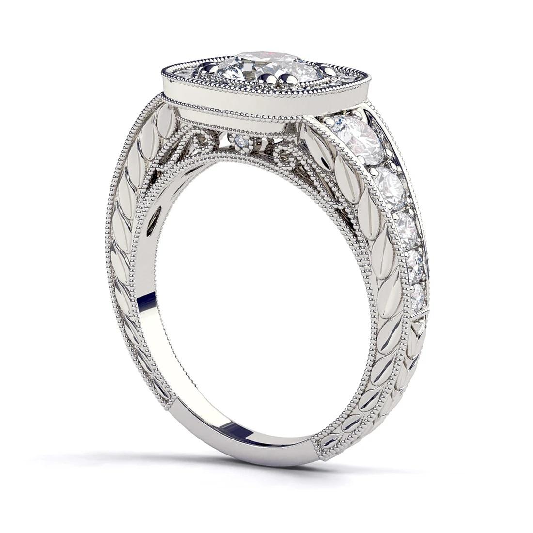 1.8 carat round diamond ring