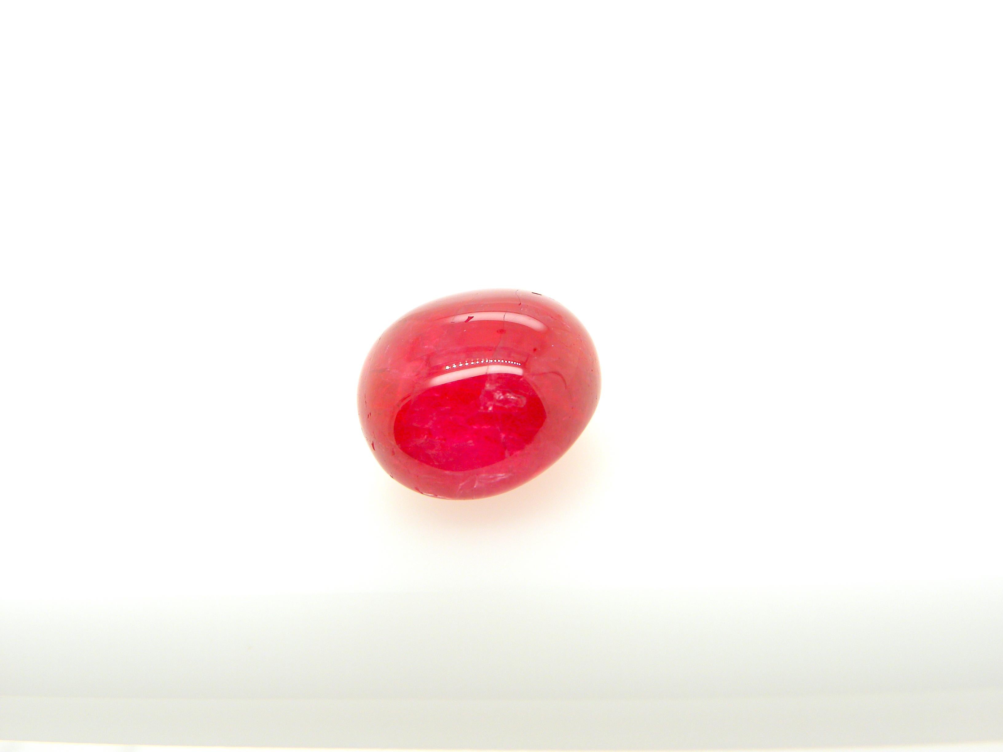 18 Carat Burma No Heat Red Spinel Cabochon For Sale 4