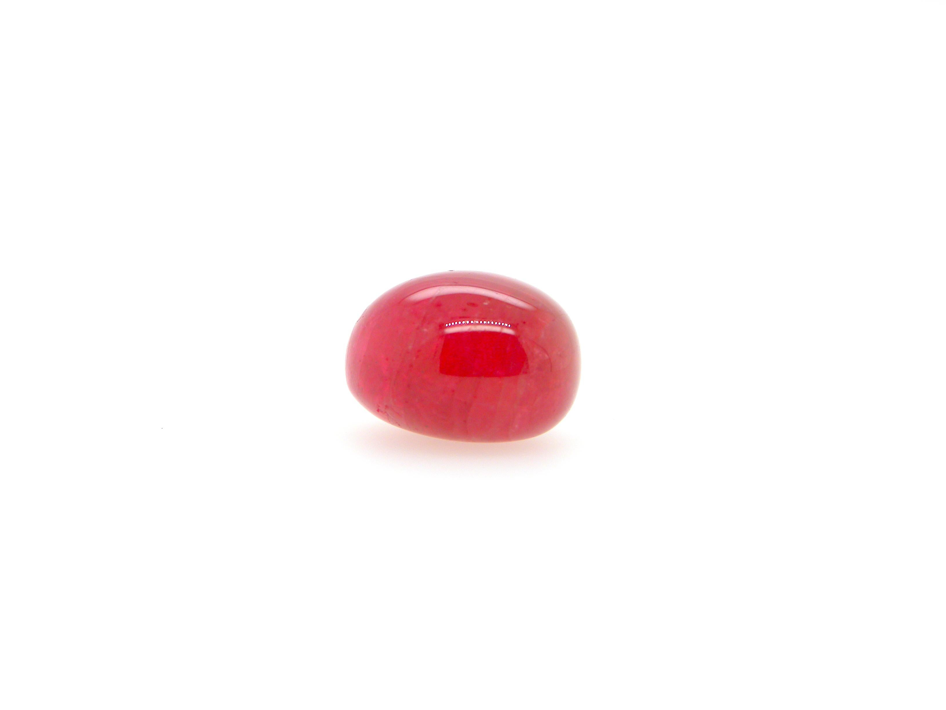 18 Carat Burma No Heat Red Spinel Cabochon For Sale 2