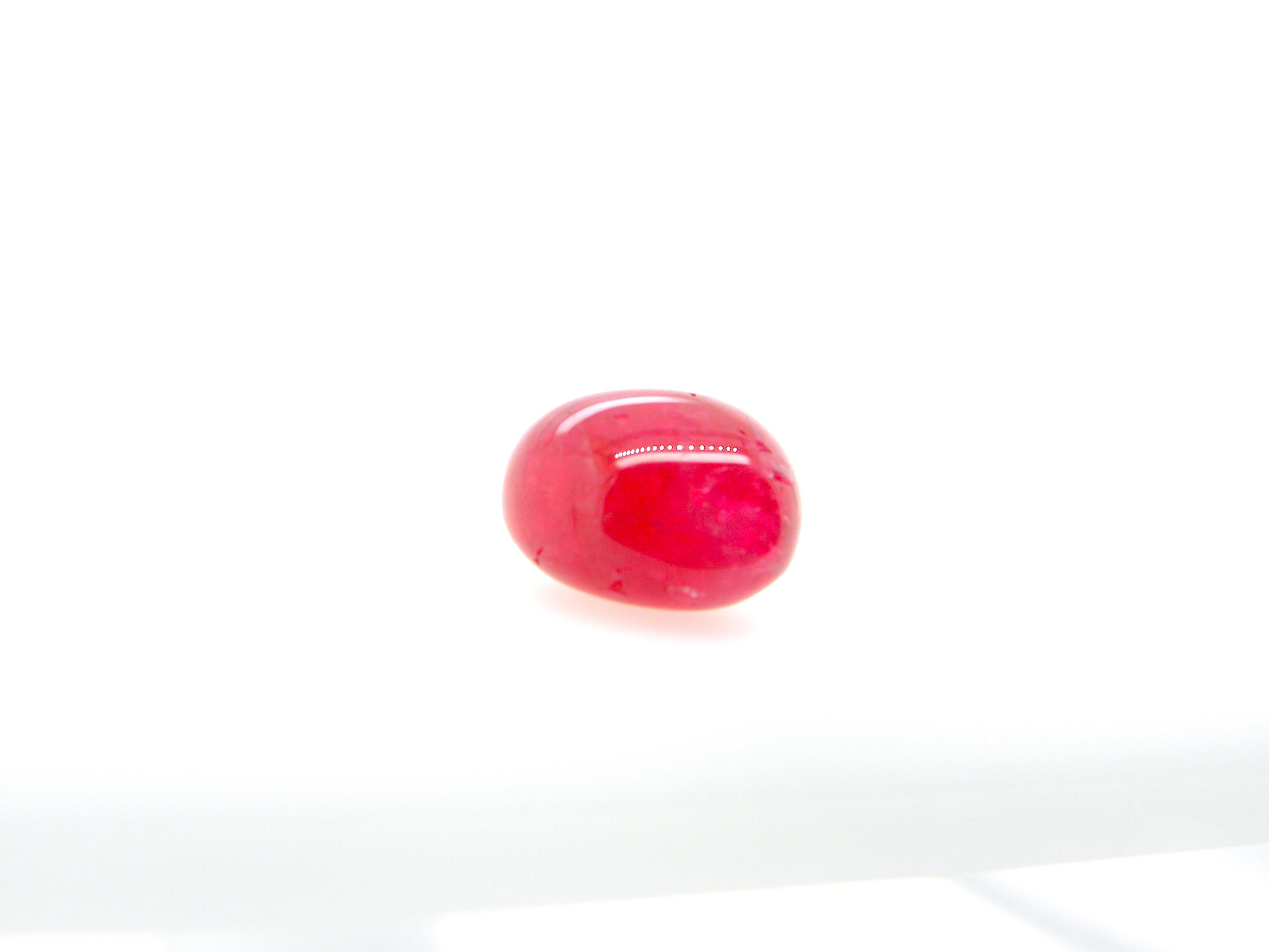 18 Carat Burma No Heat Red Spinel Cabochon For Sale 3