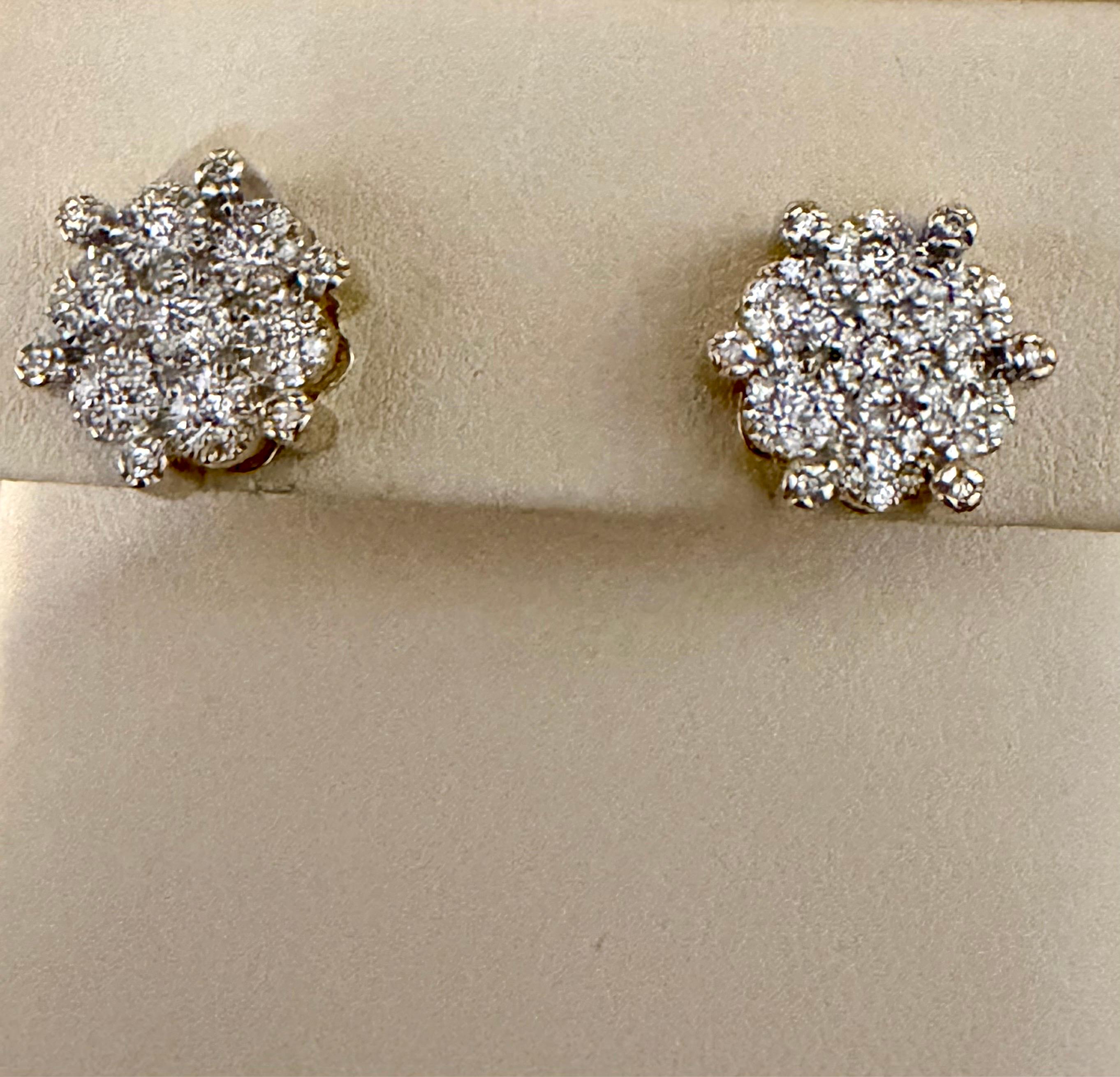 1,8 carati, orecchini a grappolo in oro giallo 18 carati, grande valore 5,3 gm in vendita 4