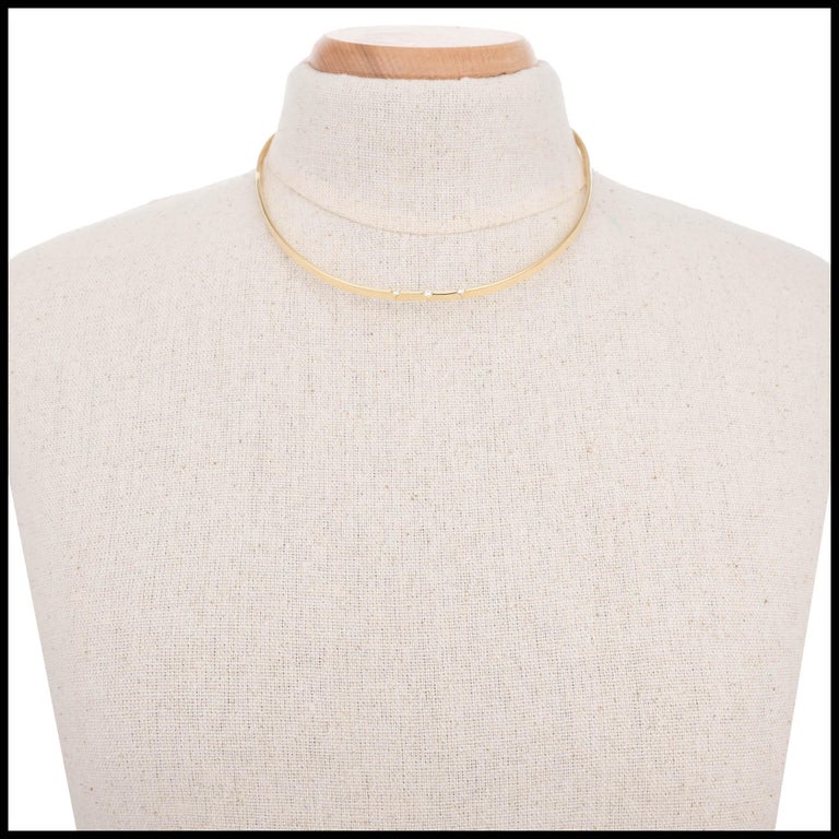 .18 Carat Diamond Ruby Yellow Gold Wire Necklace at 1stDibs