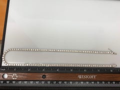 18 Carat Diamond Tennis Necklace in 14K White Gold