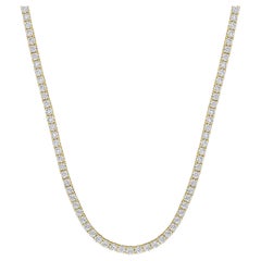 18 Carat Diamond Tennis Necklace in 14K Yellow Gold