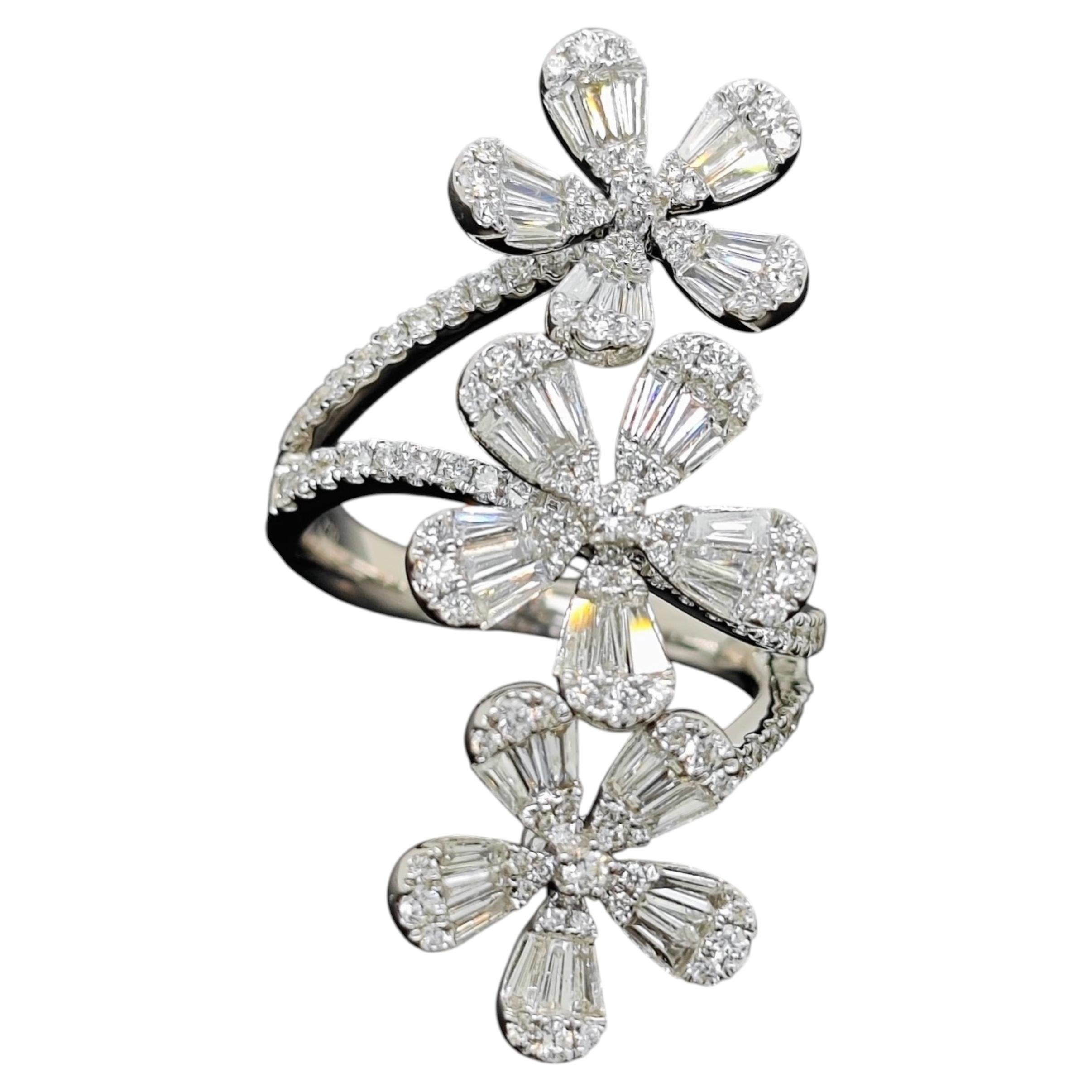 Anello in oro bianco con diamante da 1,8 carati
