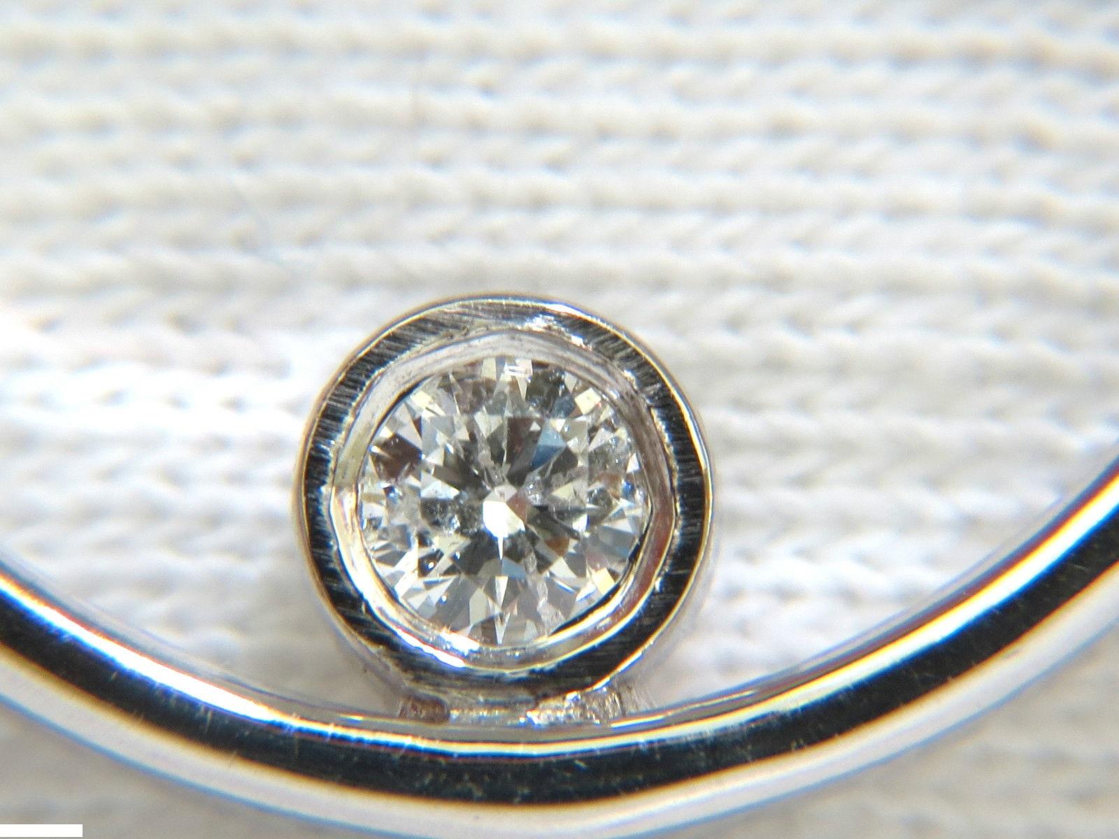 Round Cut .18 Carat Diamond within Circle Pendant Ring 14 Karat Elegant and Necklace