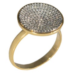 18 Carat Gold and Silver Diamond Ring