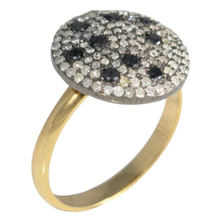 18 Carat Gold and Silver Diamond Ring
