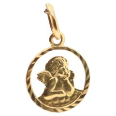 18-carat gold angel pendant