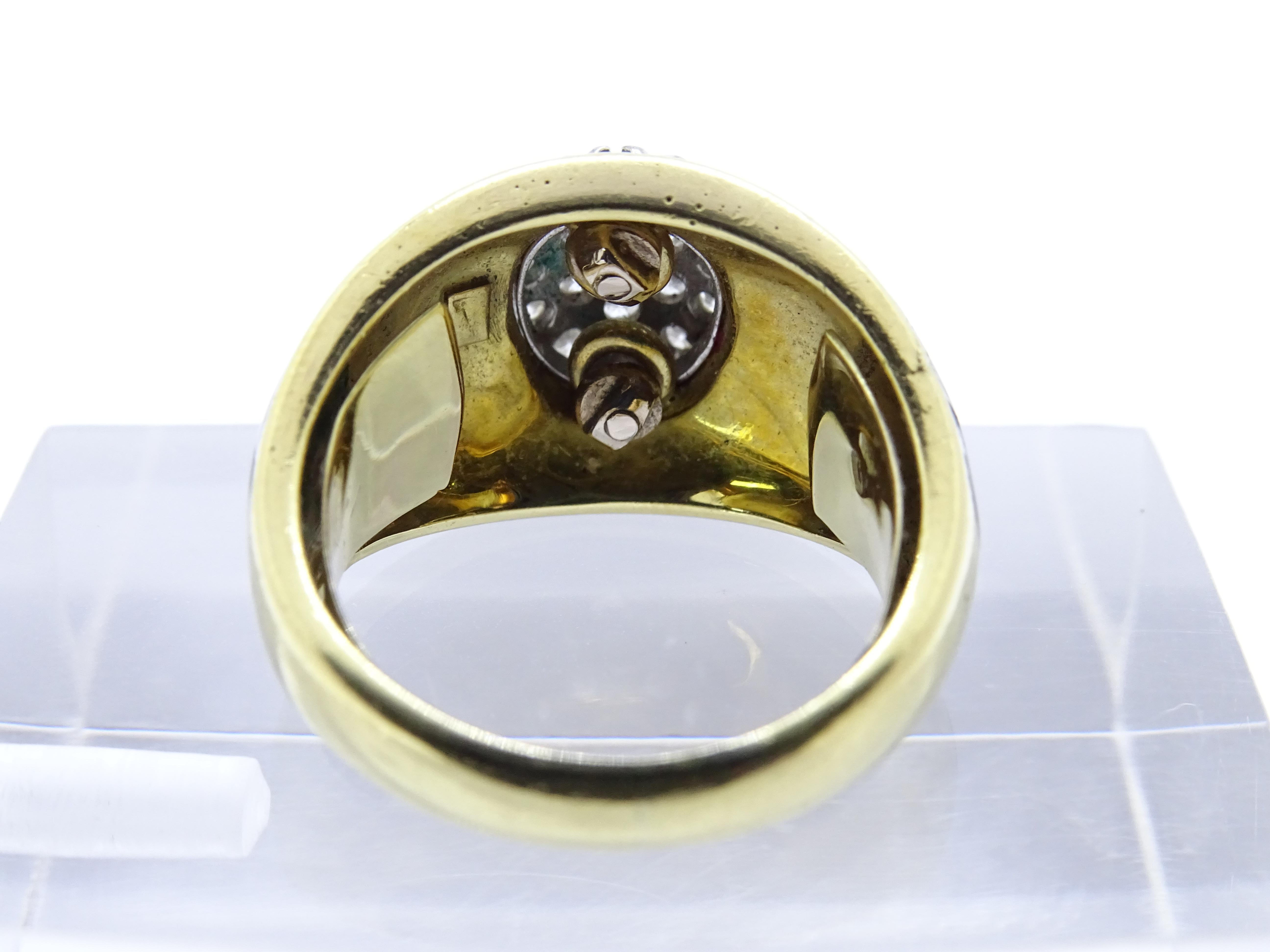 18 carat Gold black onyx - Diamond Ring  onyx 11