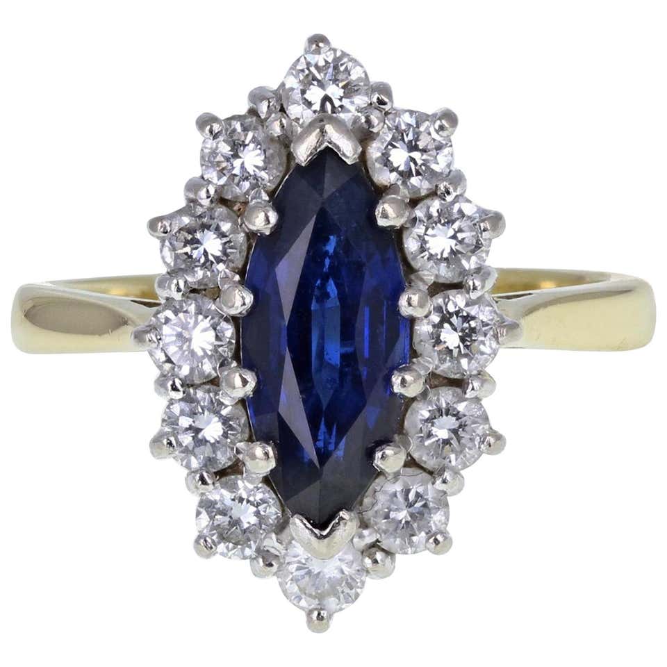 Sapphire Diamond Gold Serpent Ring For Sale at 1stDibs