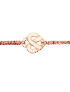 18 Carat Gold Bracelet, Rose Gold, Cœur Entrelacé Collection