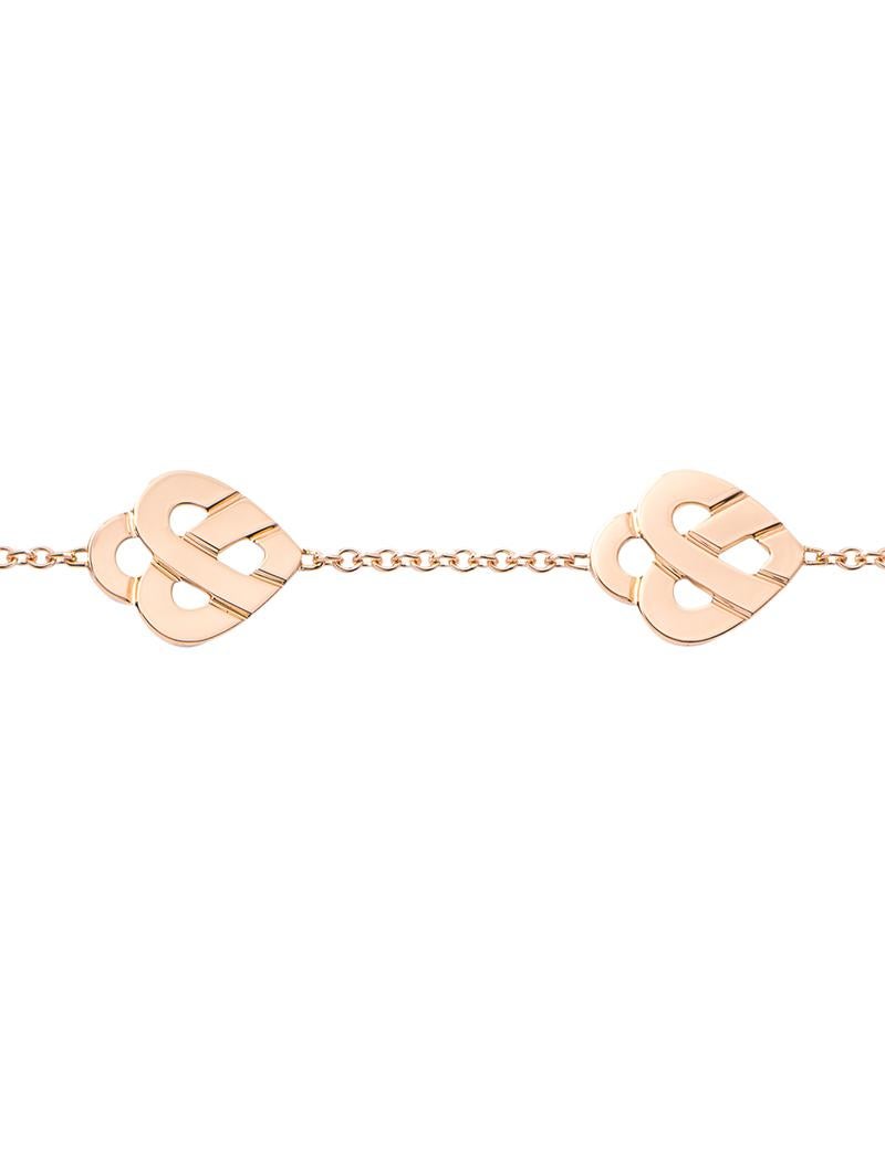Modern 18 Carat Gold Bracelet, Rose Gold, Cœur Entrelacé Collection For Sale