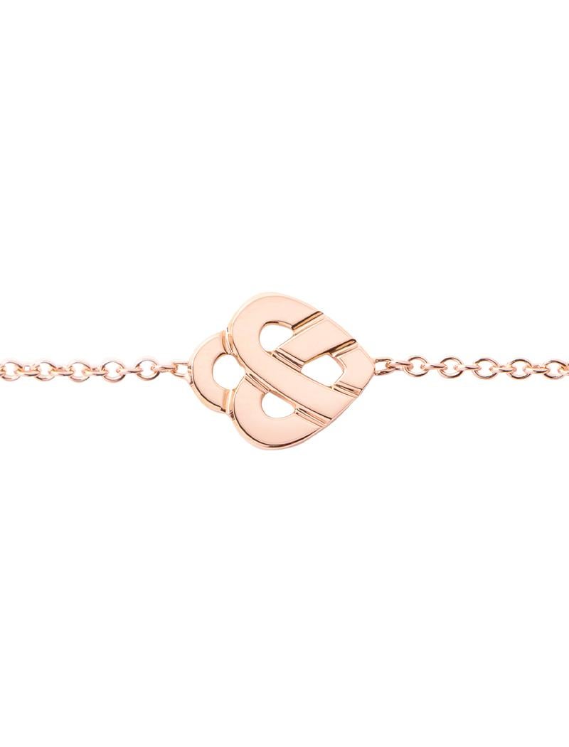 Bracelet en or 18 carats, or rose, collection Cœur Entrelacé Neuf - En vente à PARIS, FR