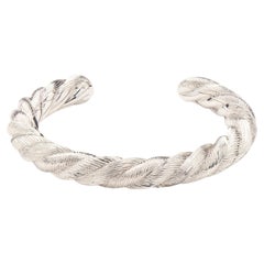 18 Carat Gold Bracelet, Twisted White Gold, Dune Collection