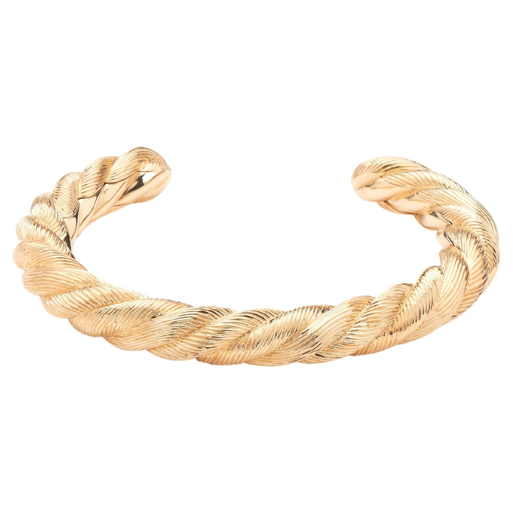 18 Carat Gold bracelet, Twisted Yellow Gold, Dune collection For Sale