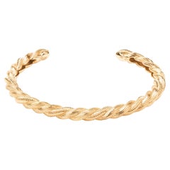 18 Carat Gold bracelet, Twisted Yellow Gold, Dune collection, slim model