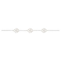 18 Carat Gold Bracelet, White Gold, Cœur Entrelacé Collection