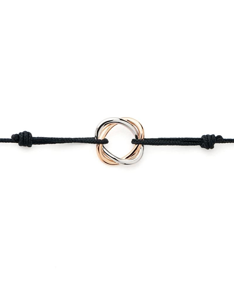 Modern 18 Carat Gold Bracelet, Yellow and Rose Gold, Tresse Collection For Sale