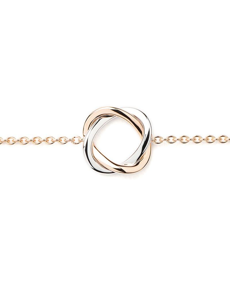 Modern 18 Carat Gold Bracelet, Yellow and Rose Gold, Tresse Collection For Sale