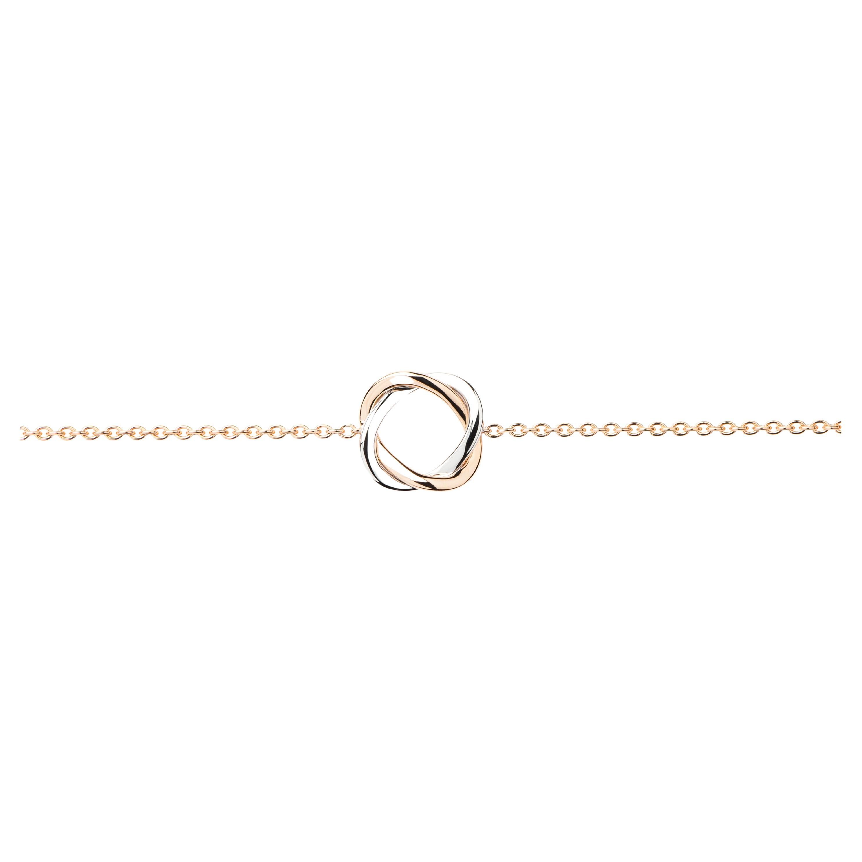 Armband aus 18 Karat Gold, Gelb- und Roségold, Tresse-Kollektion im Angebot