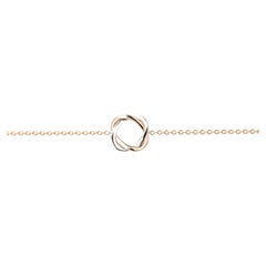 Armband aus 18 Karat Gold, Gelb- und Roségold, Tresse-Kollektion