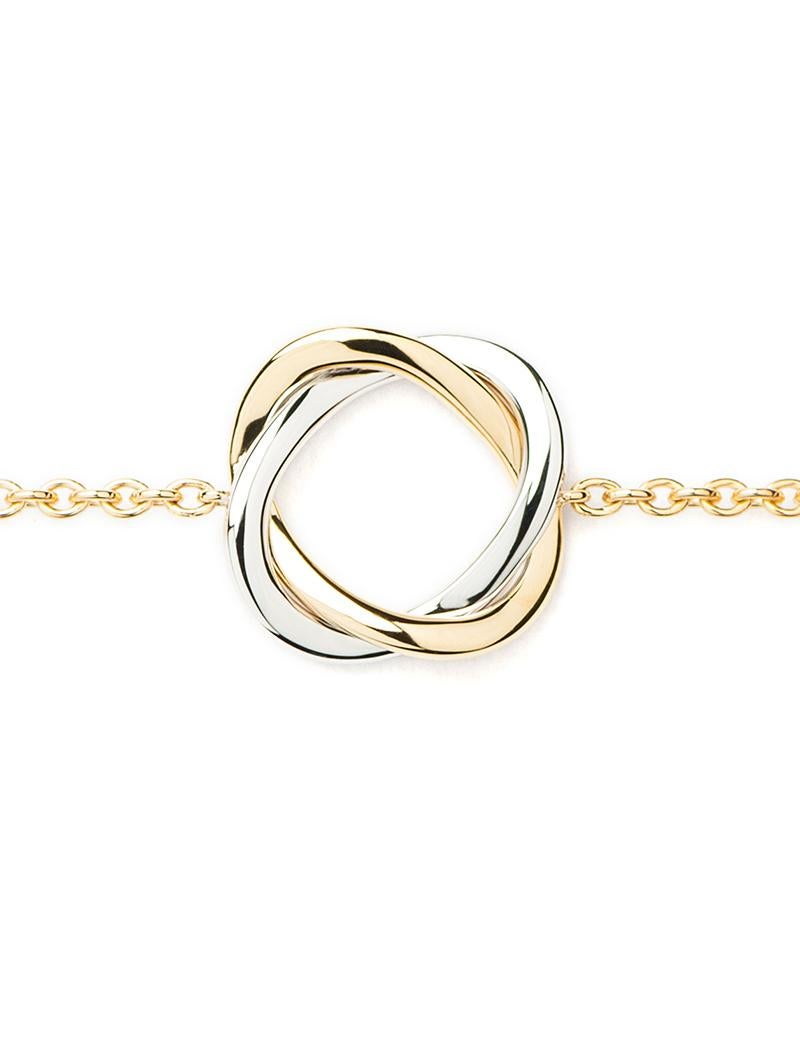 18 Carat Gold Bracelet, Yellow and White Gold, Tresse Collection In New Condition For Sale In PARIS, FR