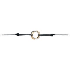 Bracciale in oro 18 carati, Oro giallo e bianco, Collezione Tresse