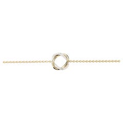 18 Carat Gold Bracelet, Yellow Gold, Diamonds, Tresse Collection