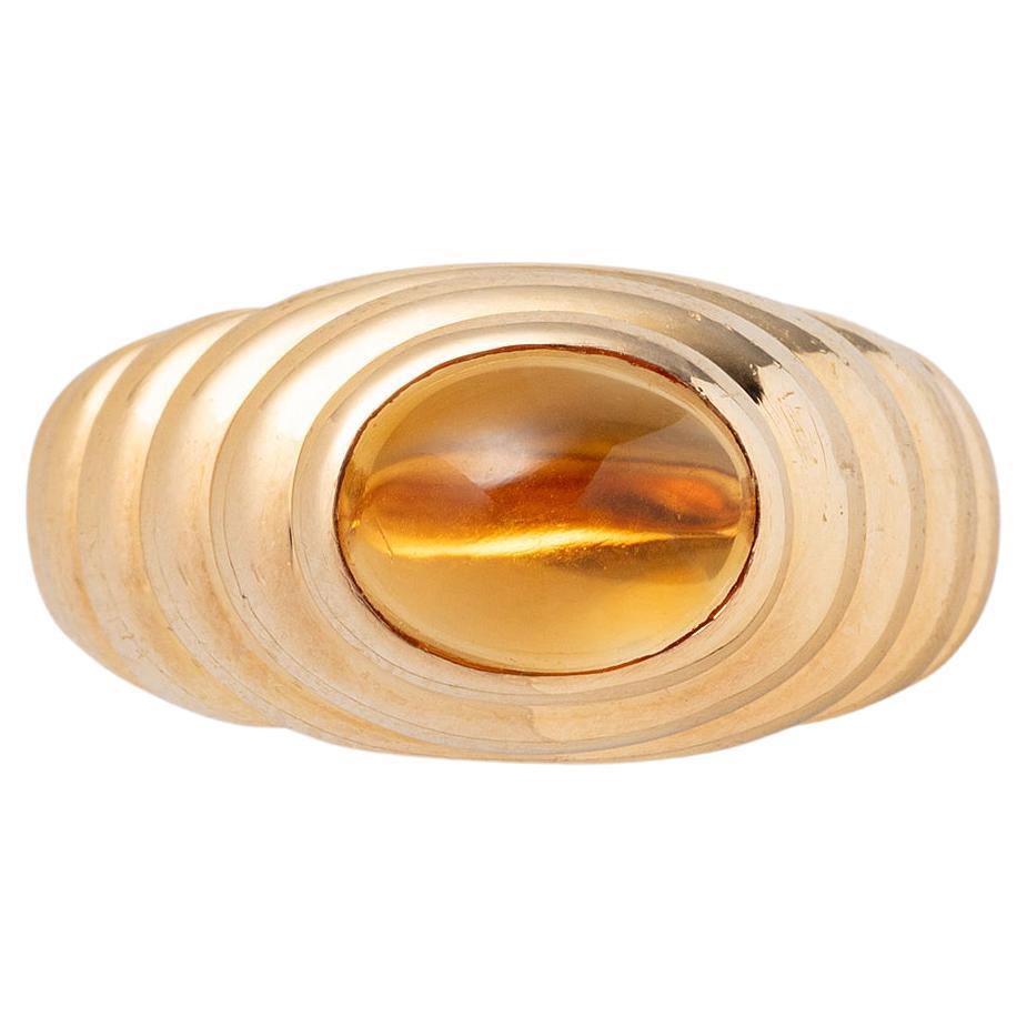 18 Carat Gold Bulgari Ring with Citrine For Sale