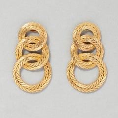 18 Carat Gold Circle Earrings