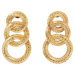 18 Carat Gold Circle Earrings